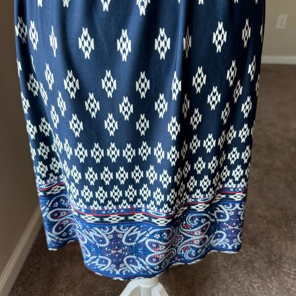 NWOT Maurices Women's Sleeveless Halter Dress Strappy Navy Blue M Knee Length - Picture 6 of 9